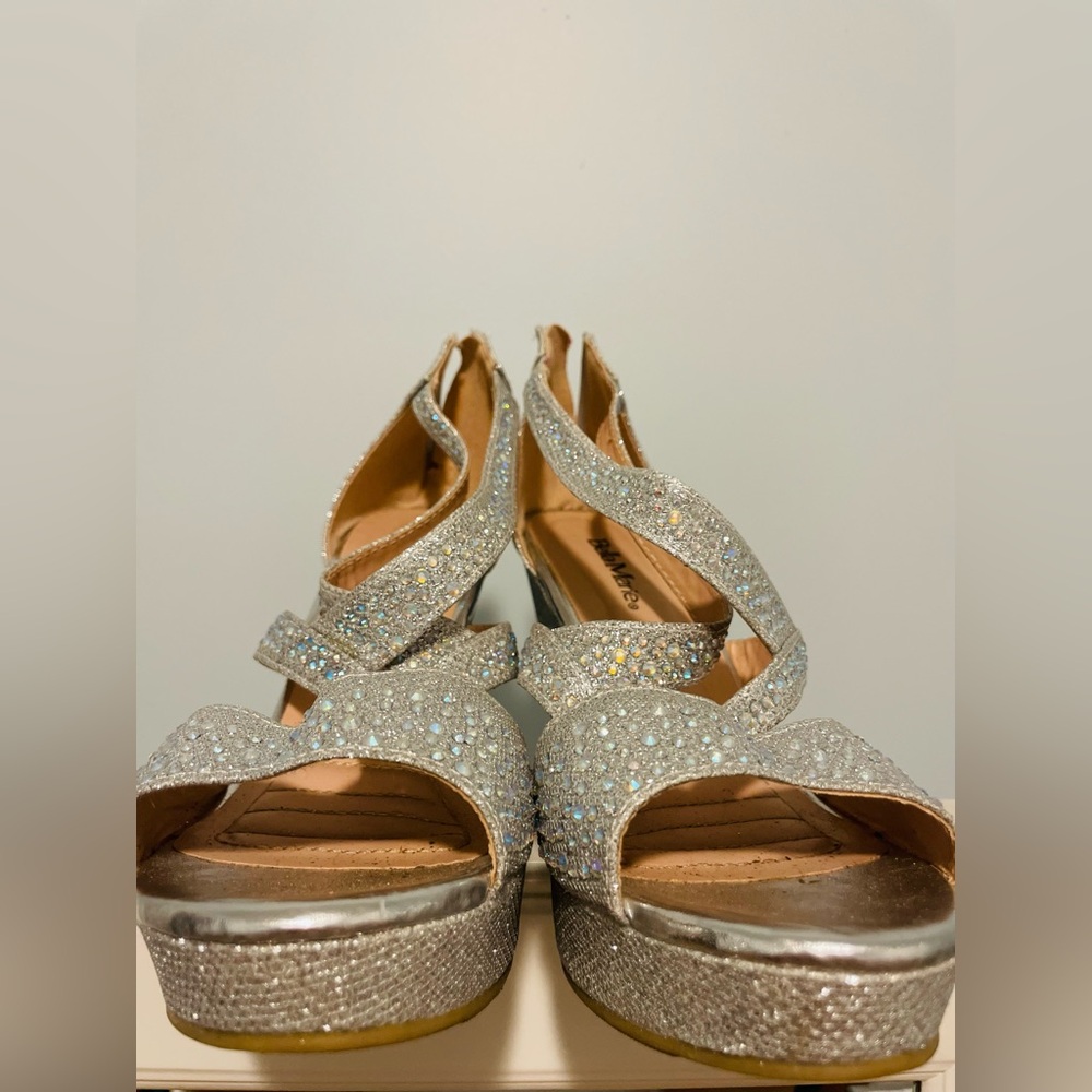 Bella Marie Glittering Silver Heels